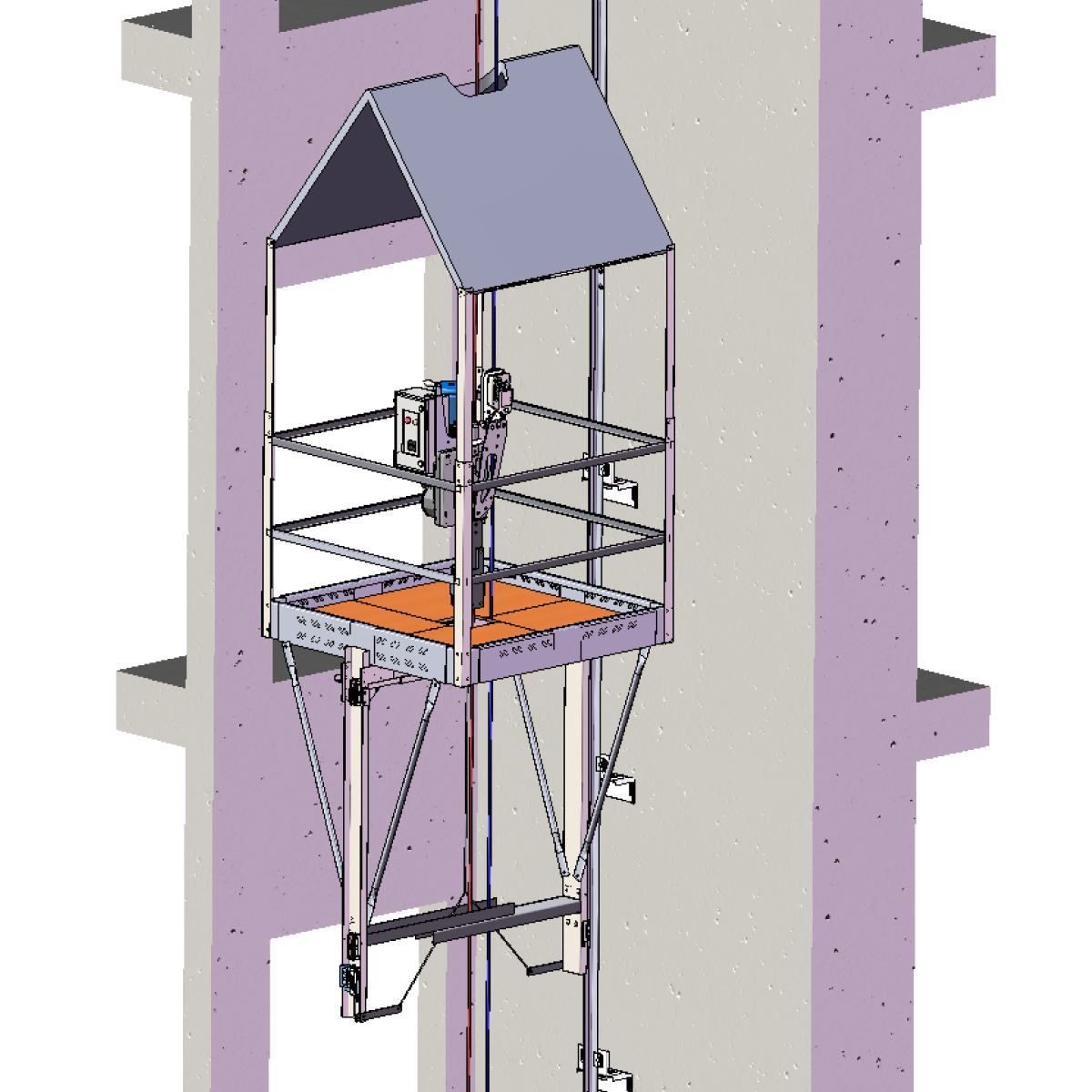 False car system for safe elevator installation and shaft access